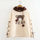 Kawaii Harajuku Kuma Bear Hoodie word1