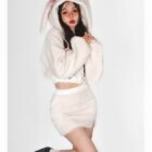 Bunny Hooded Plush Pajamas - Kawaii Clothes word1