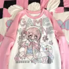 Printed Pink Kawaii T-Shirt - Cutecore Aesthetic word3