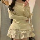 One-shoulder Knitwear Sweater word3