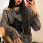 Off Shoulder Star Top - Grunge Aesthetic word3