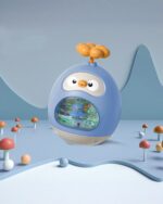 Kawaii bath toy: Blue chicken submarine bathtub toy with mushroom props.