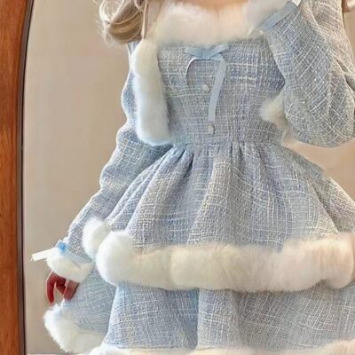 Fluffy Princess Dress - Winter Aesthetic