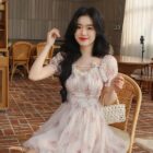 Floral Pink Dress - Cottagecore Aesthetic word2