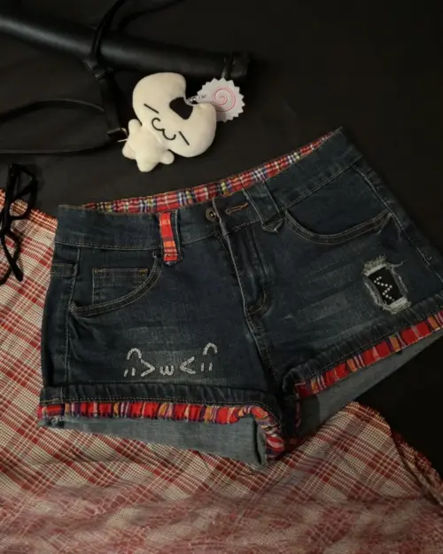 Kawaii Denim Shorts - Y2K Aesthetic