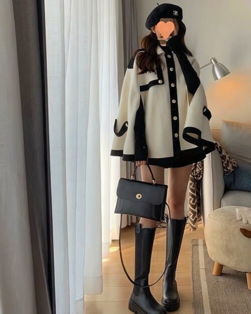 French Style Cape Coat - Aesthetic Vintage