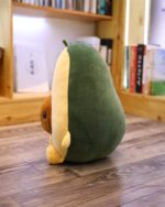 Cute kawaii avocado plushie, soft and plush toy with green and yellow details.