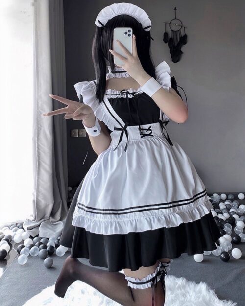 Soft Girl Japanese Lolita Maid Costume