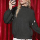 Dark Loose Pullover Sweater - Gothic Aesthetic word2