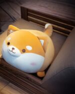 Extra Chonky Shiba Inu Plush resting on a couch.
