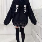 Rabbit Eared Cardigan Hoodie - Cutecore Aesthetic word1