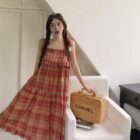 French Style Suspender Skirt - Vintage Aesthetic word2