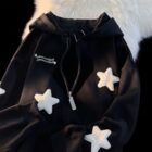 Loose Thick Feathered Hoodie - Harajuku Aesthetic word1