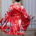 Short Floral Kimono - Japanese Aesthetic word3