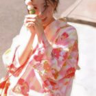 Retro Style Pink Yukata - Japanese Aesthetic word3