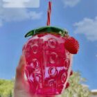 Kawaii Strawberry Water Bottle word1