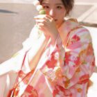 Retro Style Pink Yukata - Japanese Aesthetic word3