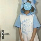 Ghost Neko Hooded T-Shirt - Harajuku Aesthetic word1