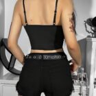 Laced Wine Vest - Gothic Aesthetic word2