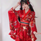 Casual Red Yukata - Harajuku Aesthetic word1
