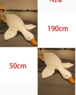 Feather Gang - The Giant Goose Plush, shown in 190cm and 50cm sizes.