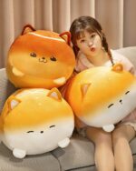 Collection of Nekopan bread cat plushies, cute chonky cat toys.