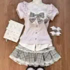 Kawaii Bowed Outfits - Preppy Style word3