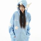 Loose Thick Feathered Hoodie - Harajuku Aesthetic word1