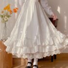 Ruffled High Waist Long Skirt - Gothic Lolita word3