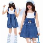 Kawaii Denim Overall - Y2K Aesthetic word2
