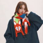 Cute Fox Scarf - Cottage Aesthetic word3