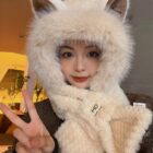 Fluffy Fox Winter Hat - Kawaii Clothes word2