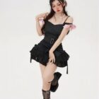 High Waist French Style Bow Skirt - Y2K Aesthetic word3
