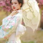 Japanese Floral Kimono - Traditional Aesthetic word1
