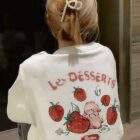 Short Sleeve Strawberry Bunny T-shirt word3