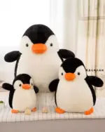 Two Pip the Chonky Penguin Plushies, one large and one small, soft plush toys.