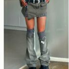 American-style Retro Denim Skirt - Y2K Aesthetic word2