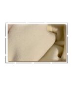 Close-up of a fluffy winter hat with bear ear hat details.