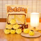 A large snack bag plushies set with pudding and chocolate chip characters.