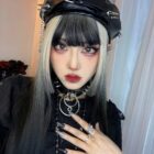 Vegan Leather Studded Beret - Punk Aesthetic word3