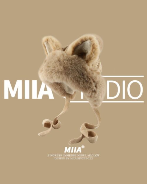 MIAA fox ears hat, a plush winter hat with attached fox ears.