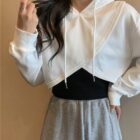 Irregular Hooded Top - Korean Aesthetic word3