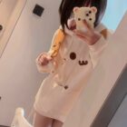 Kaomoji Bear Hoodie - Kawaii Clothes word3
