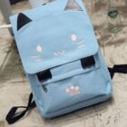 Kawaii Aesthetic Neko Backpack - School Edition word1