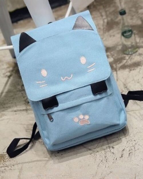 Kawaii Aesthetic Neko Backpack - School Edition