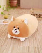 Kawaii animal mochi plushie, a soft, brown Shiba Inu plush toy.