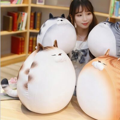 Kawaii Extra Chonky Cat Plushie - Round Edition