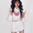 Kawaii Fluffy Pajama Set word1