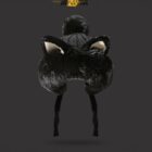 MIAA Fox Ears Plush Winter Hat word2