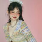 Hollow-out Knitted Long-sleeved Sweater - Vintage Aesthetic word1